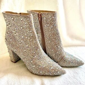 Betsy Johnson Hugo Rhinestone Boots 
Size 7.5
Like New!   Beautiful